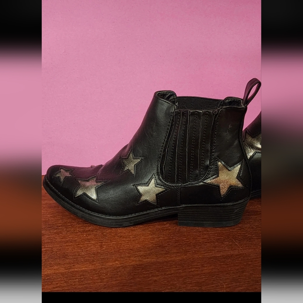 RockStar Glam Black & Silver Booties